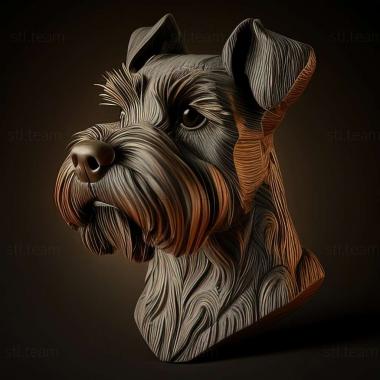 3D model Zwergschnauzer dog (STL)